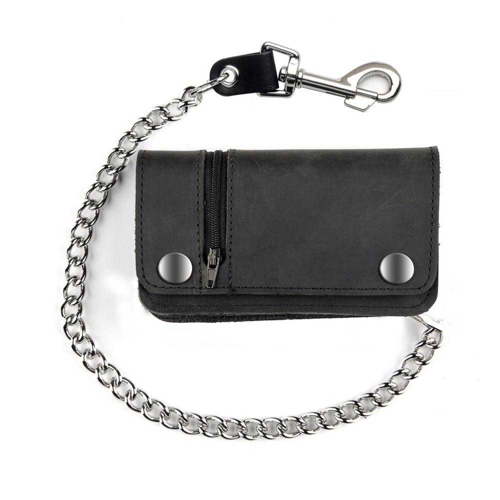 6" Biker Wallet W/Side Zipper - Eagle Leather