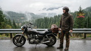 Motorcycle rider in the Pacific Northwest considering riding conditions where chaps may not be ideal