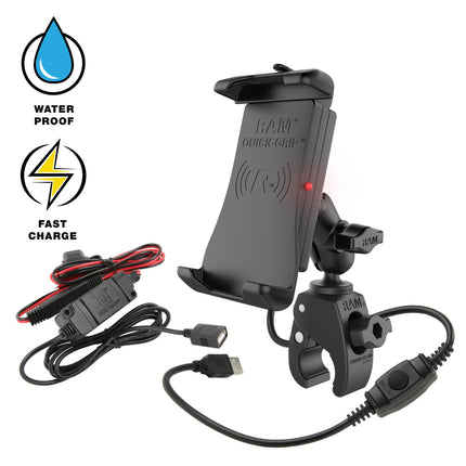 Wireless Charging  Quick Grip Ram Mount Short Arm