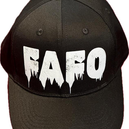 Curved Bill Strapped Black - FAFO Drip