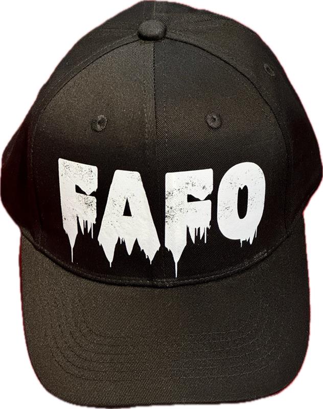 Curved Bill Strapped Black - FAFO Drip