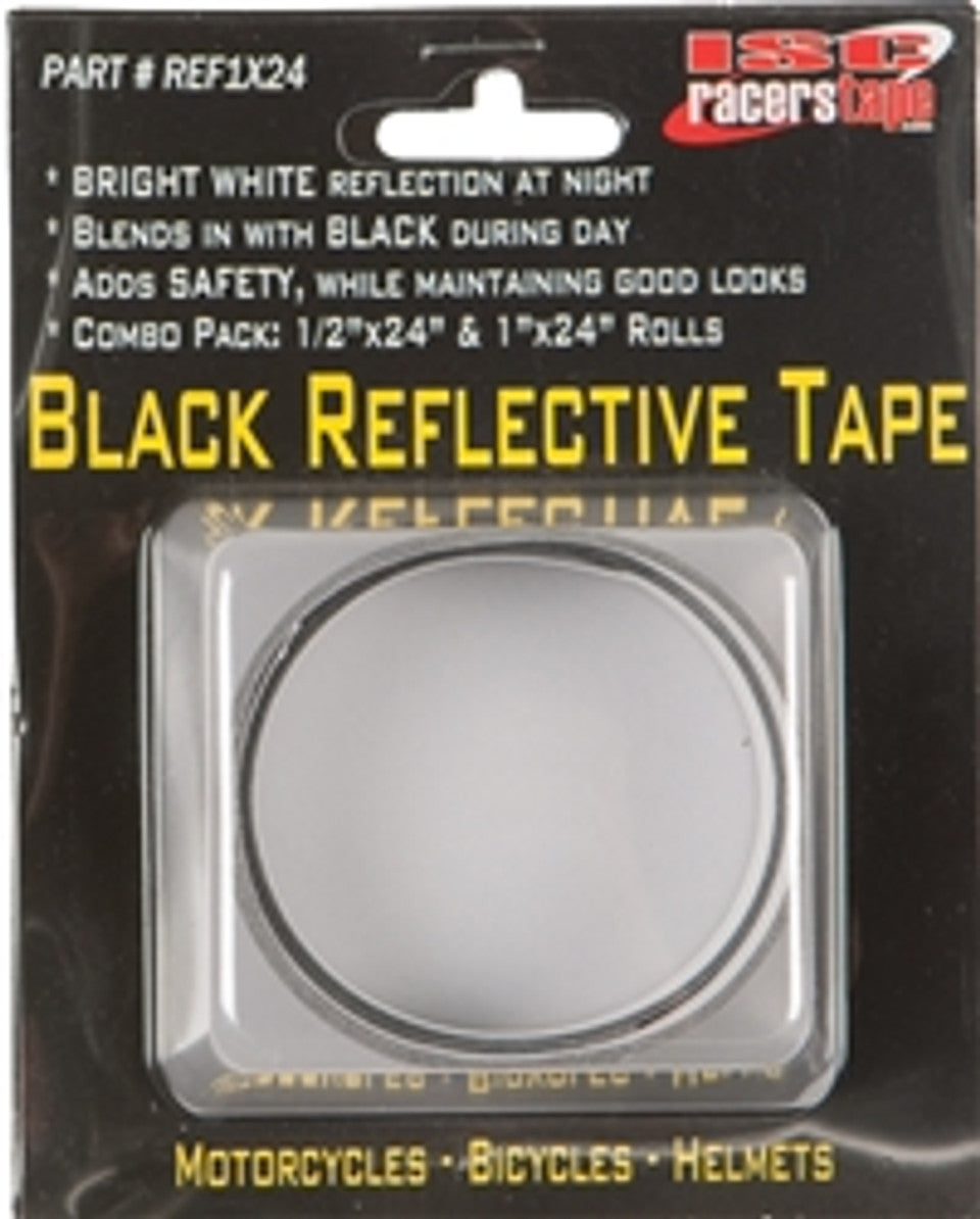 ISC Black Reflective Tape: Bright white reflection at night
Blends in with black during the day
Adds safety while maintaining