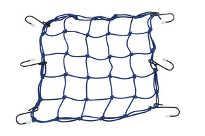 Stretch Cargo Net: This 13" x 13" multihook cargo net features metal hooks with rubber tips
