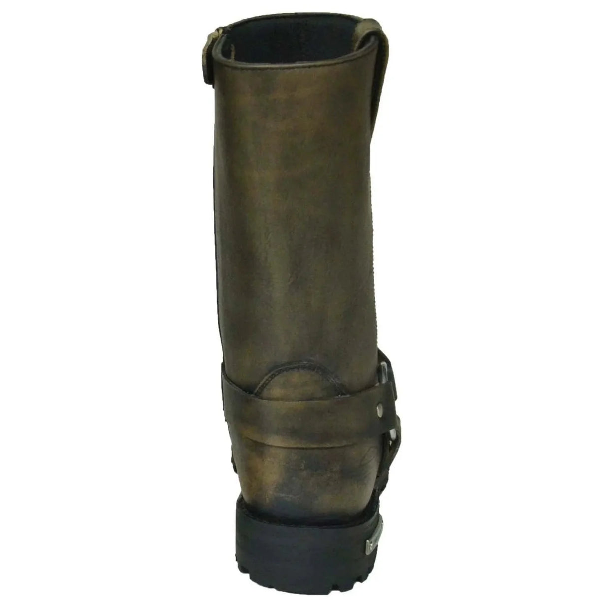Unik brown harness motorcycle boot alternate side view