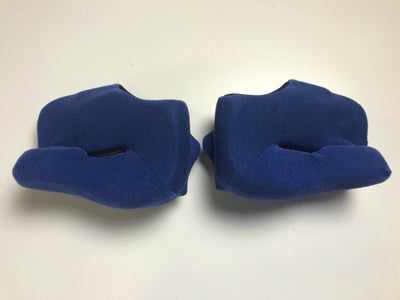 Arai Regent-X 15mm replacement cheek pads in blue brushed nylon
