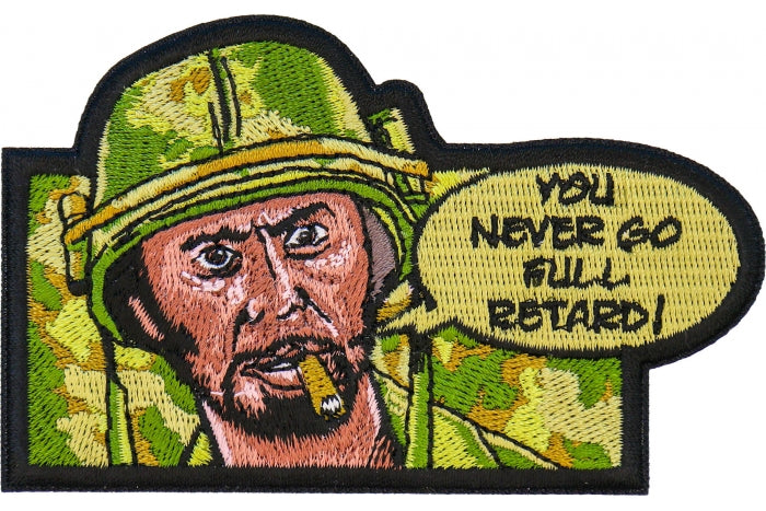 Ivamis Full Retard Patch P7778 in green and black, front embroidery view