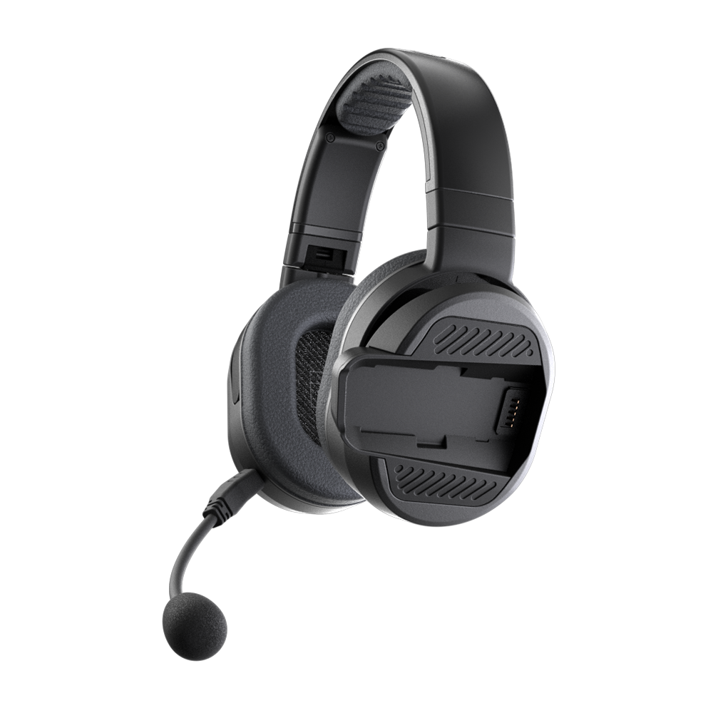Cardo PACKTALK EDGEPHONES black headset outer ear cup and Air Mount view