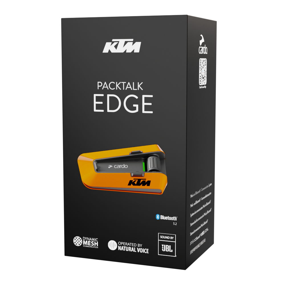 Cardo PACKTALK EDGE KTM single-unit retail packaging