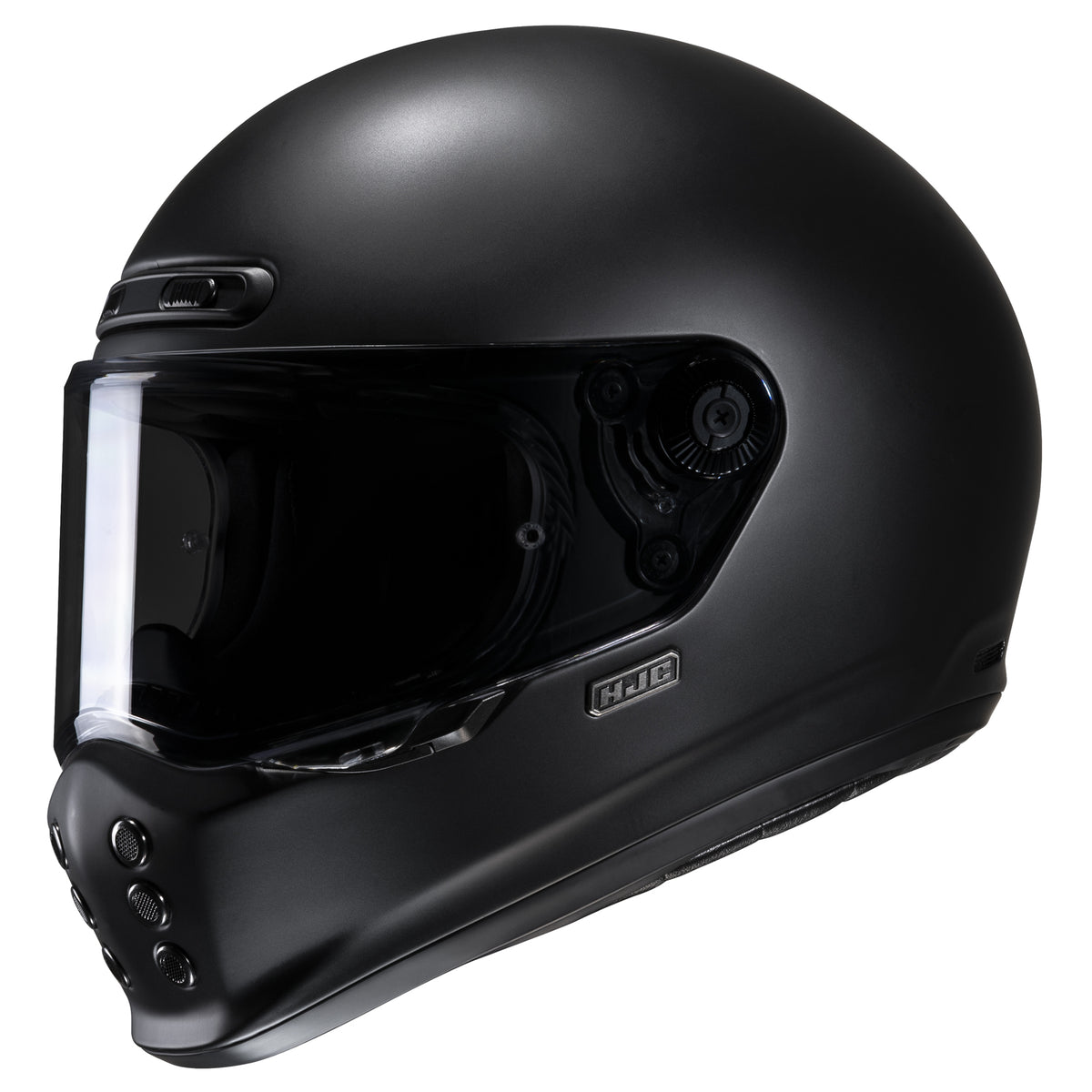 HJC V10 Solid Full Face Helmet Matte Black front three-quarter view