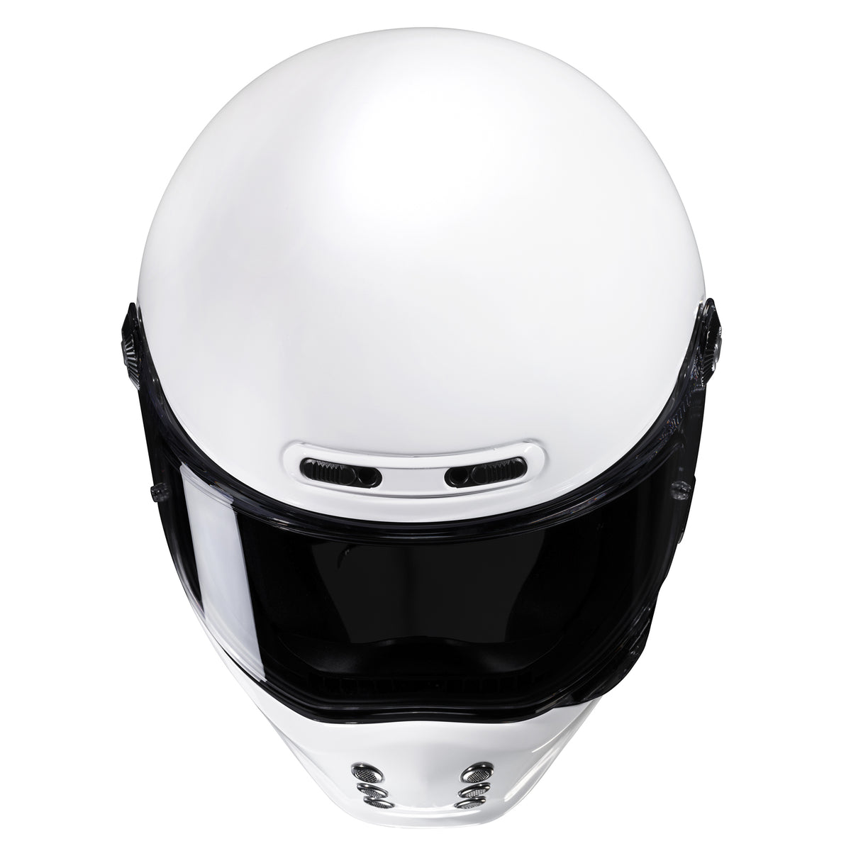 HJC V10 Solid Full Face Helmet White top view