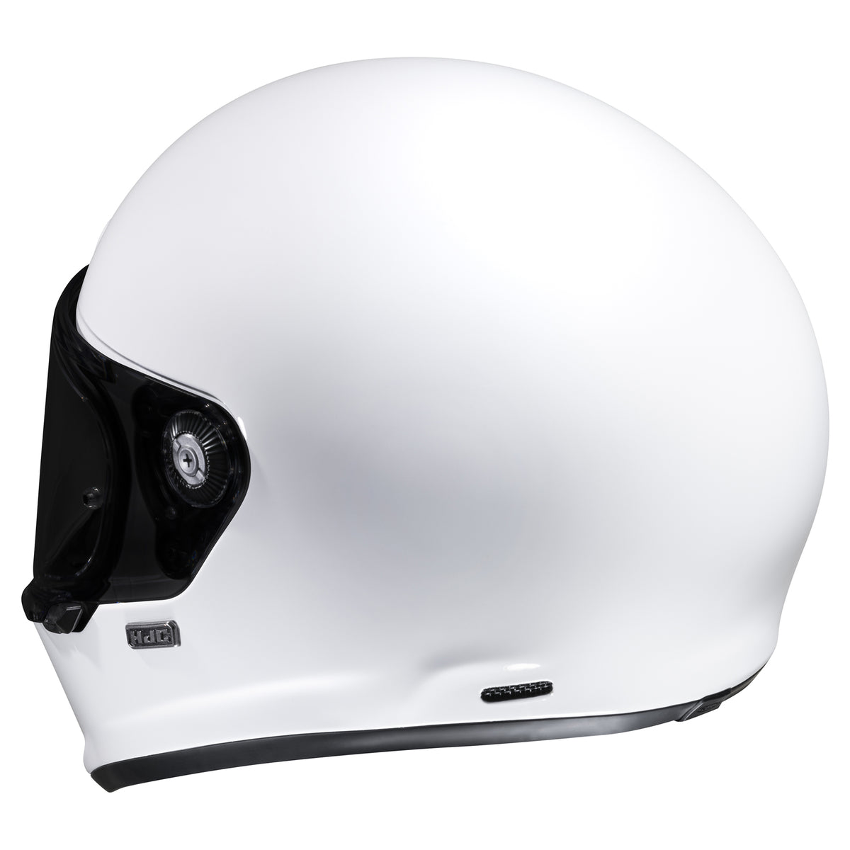 HJC V10 Solid Full Face Helmet White rear three-quarter view