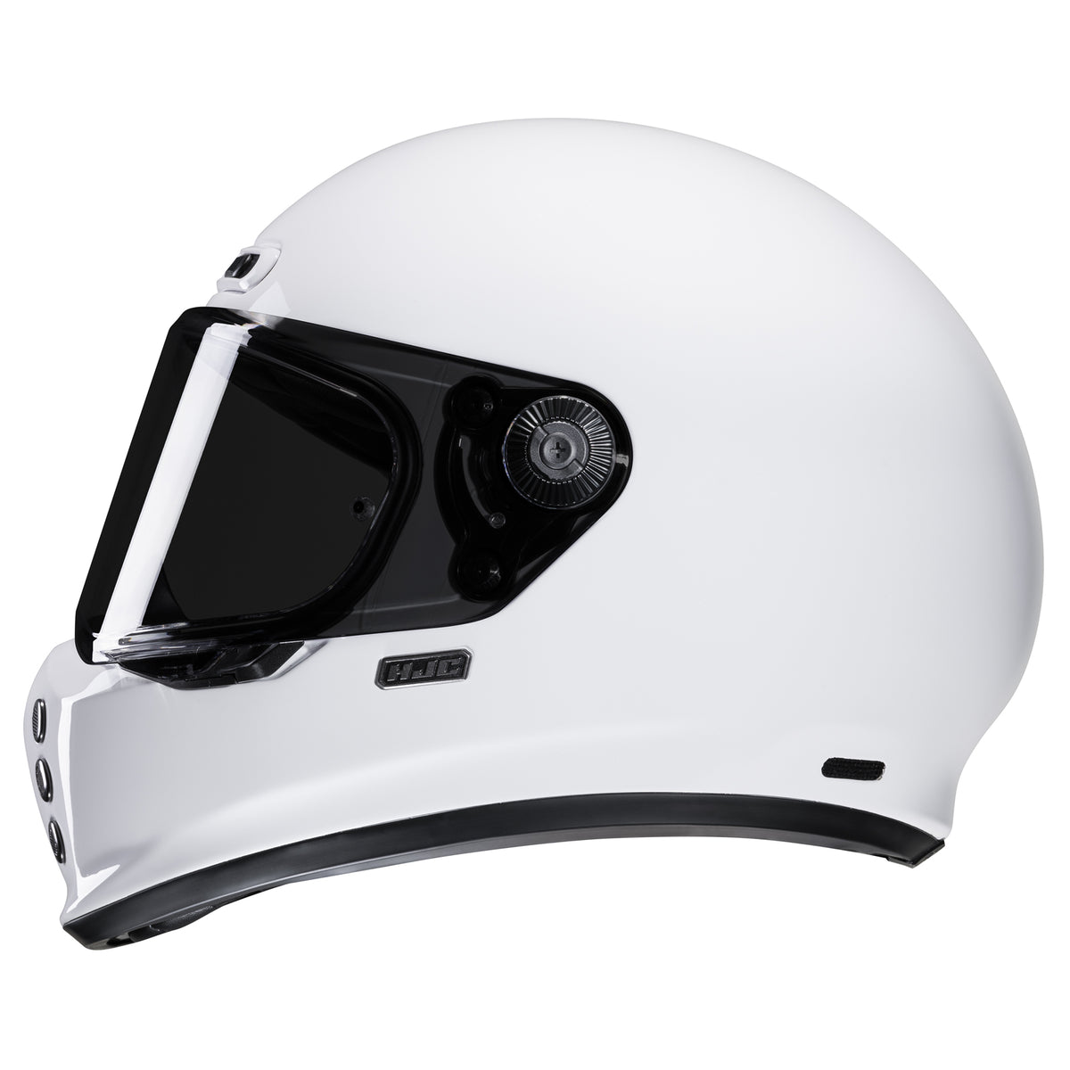 HJC V10 Solid Full Face Helmet White side profile