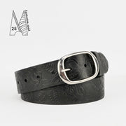 Belt 1 1/2 Rose & Leaf Painted: Description:Belt 1 1/2 Rose &amp; Leaf Painted
To choose your buckle, make a selection from t