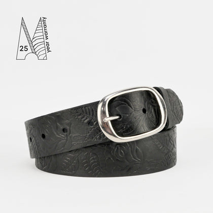 Belt 1 1/2 Rose & Leaf Painted: Description:Belt 1 1/2 Rose &amp; Leaf Painted
To choose your buckle, make a selection from t