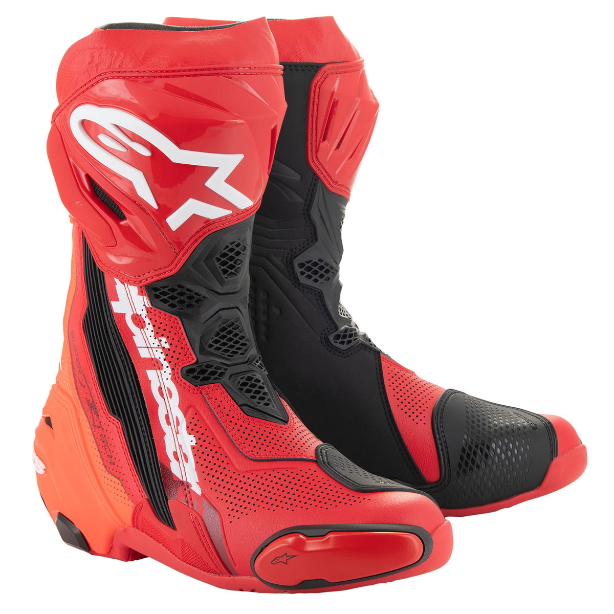 Alpinestars Supertech R Vented Boots Bright Red/Red Fluo