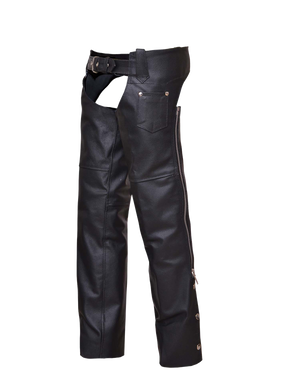 Kids Chaps: Kids Premium Leather Chaps
Coin Pocket
Silver hardware
Color: Black
Skin: Cowhide Leather
Brand: Unik Leather App