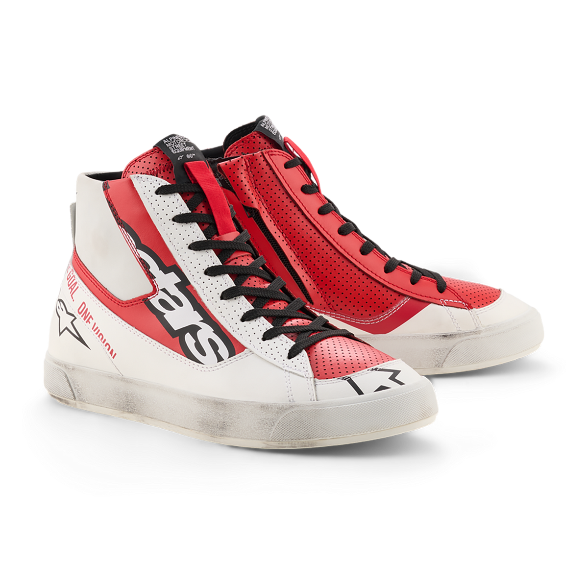 Alpinestars Stated Flair Riding Shoes White/Bright Red