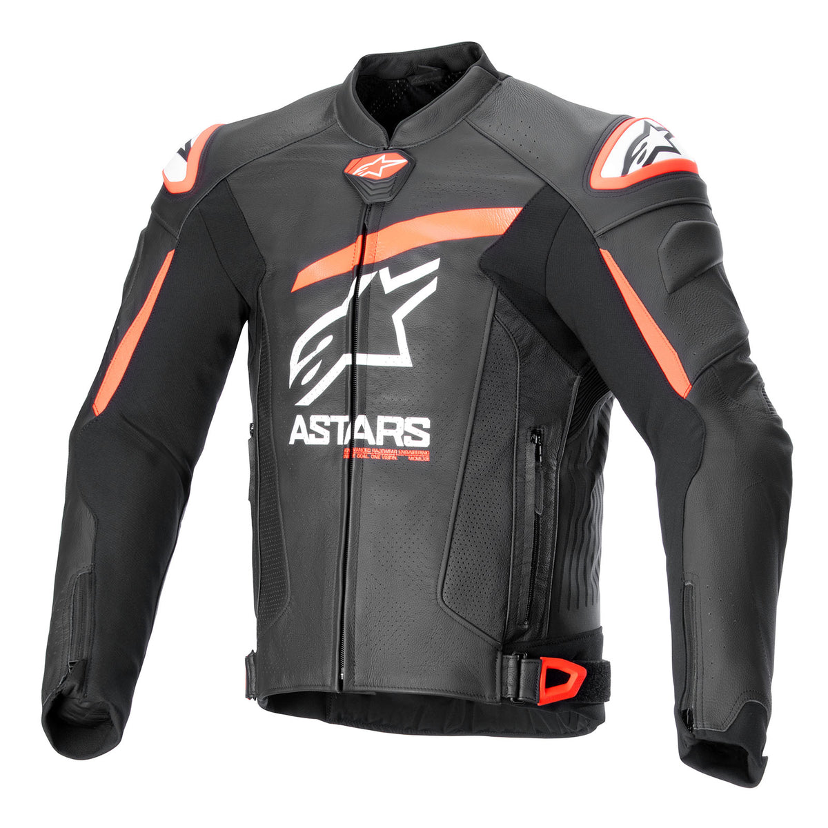 Alpinestars GP Plus R v4 Airflow Leather Jacket Black/Red Fluo/White