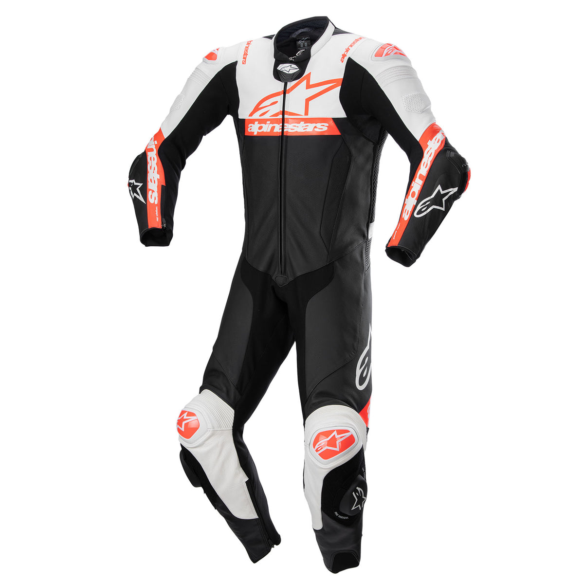 Alpinestars Missile v2 Ward Leather Suit Black/White/Red Fluo