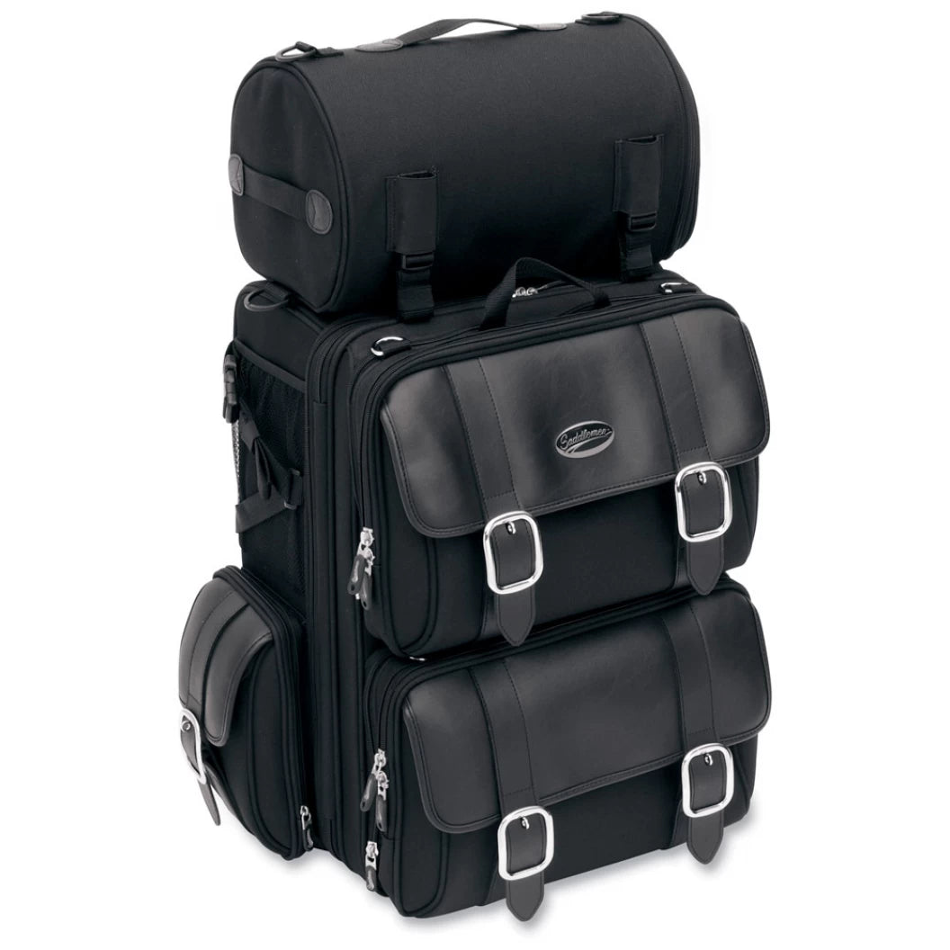 Saddlemen DLXSissy Bar Bag: S3200DE Expandable Sissy Bar Bag:Product Overview (HD)Universal Mounting - Saddlemen's Universal