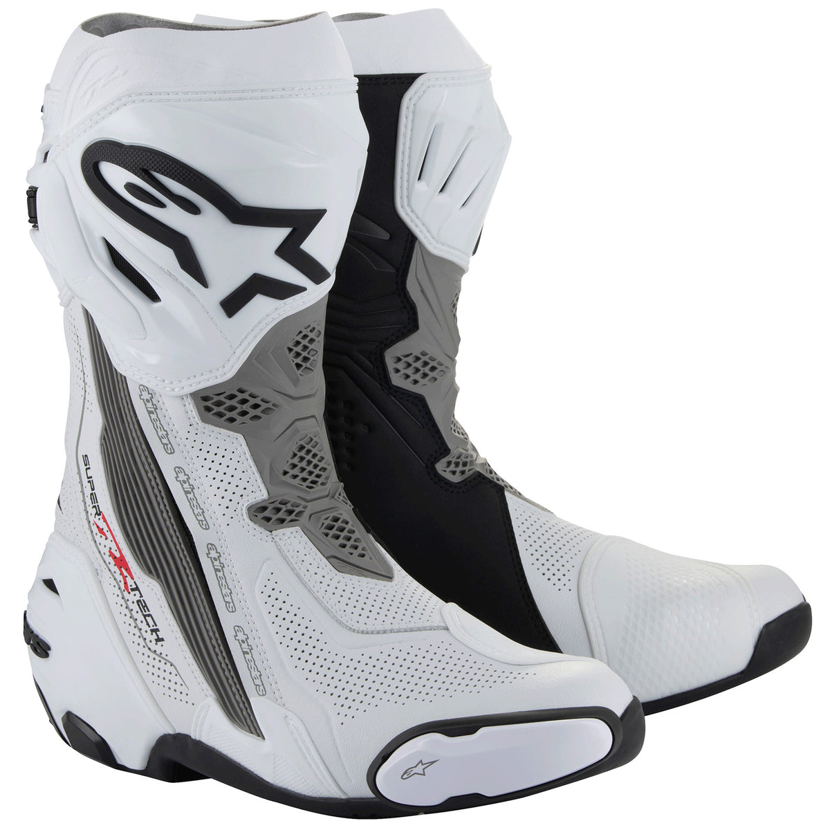 Alpinestars Supertech R Vented Boots White/Mid Gray/Black