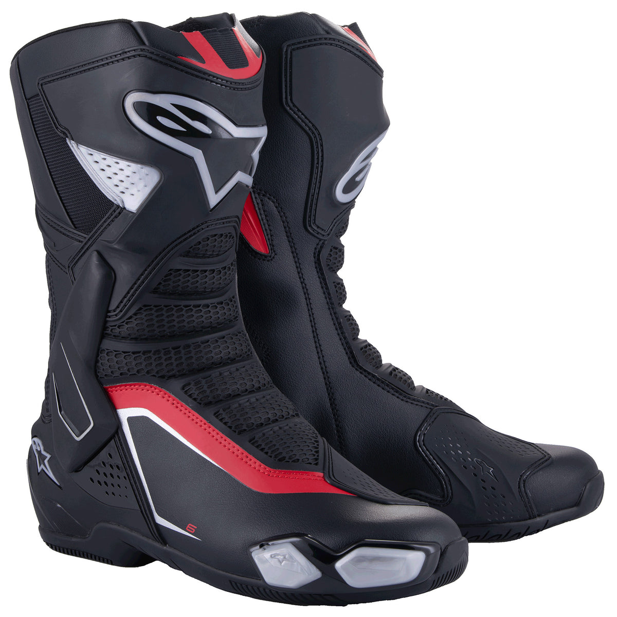 Alpinestars SMX-6 V3 Boots Black/Silver/Red