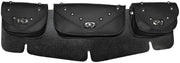 Small black studded motorcycle windshield bag