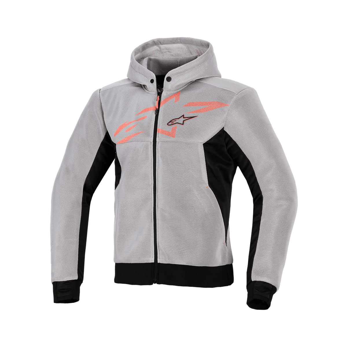 Alpinestars Chrome Superairflow Hoodie Black/Mid Gray/Red Fluo