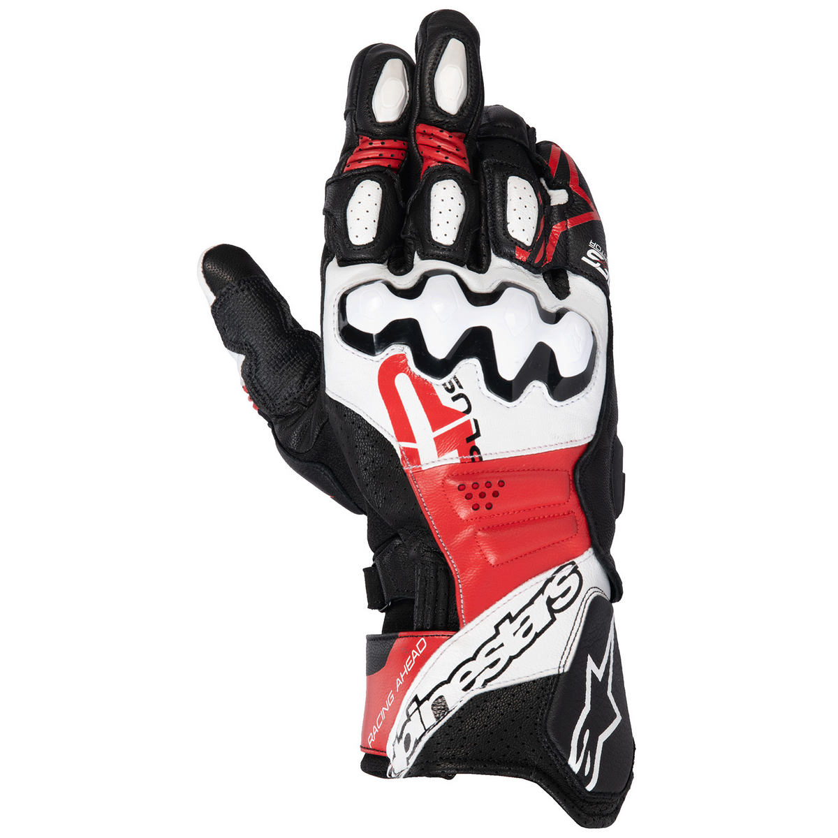Alpinestars GP Plus R V3 Leather Gloves Black/White/Bright Red
