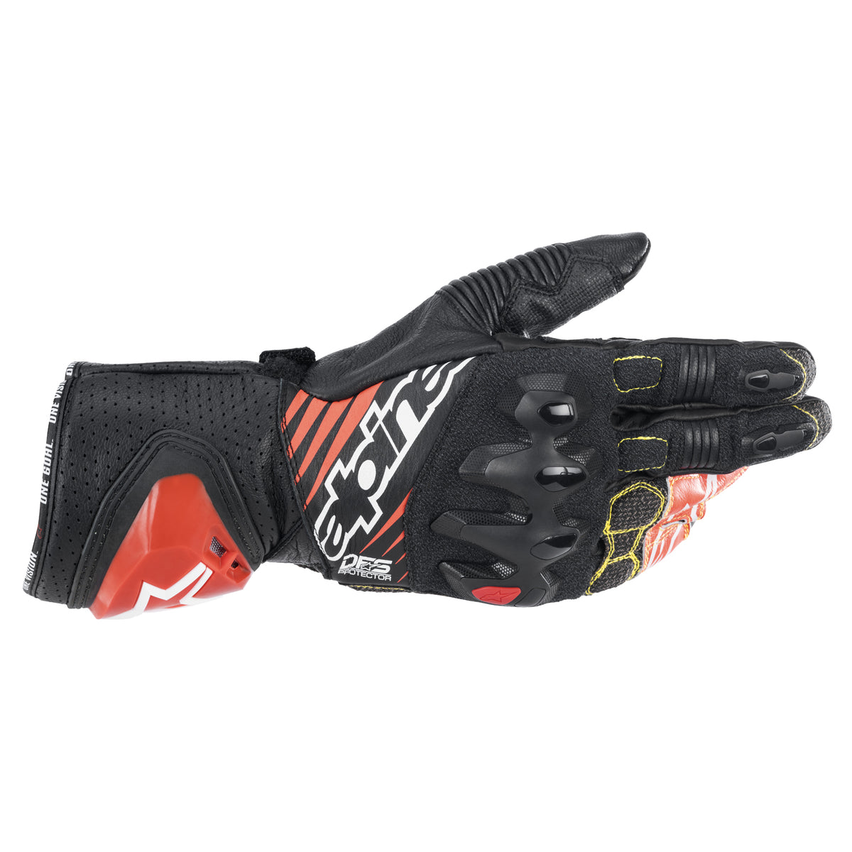 Alpinestars GP Tech V2S Gloves Black/White/Red Fluo