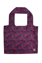 Recycle Bags Skull Pasiley: Pink & Black Skull Paisley DesignEco-Friendly Reusable Bag!Dimensions: 16
