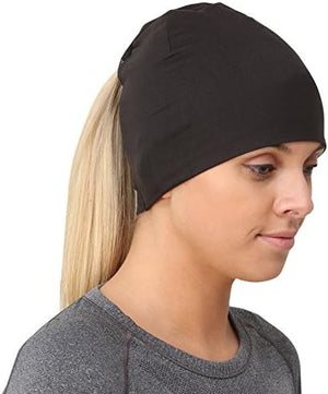 Ponytail Skull Cap Black: Ponytail Skull Cap Black SC-SKLCP001-02