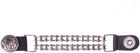 BuffaloHeadVestExt: Double Motorcycle Chain Buffalo Head Nickle Vest extender