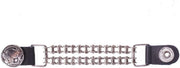 BuffaloHeadVestExt: Double Motorcycle Chain Buffalo Head Nickle Vest extender