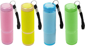 9 LED Flashlight Glow in the dark: 9 LED Flashlight Glow in the dark

High Quality Material: These small flashlights are made