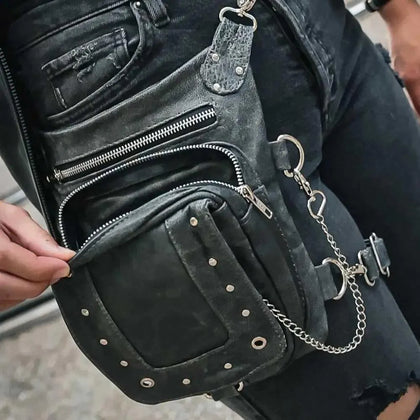 Leather Thigh Bag 5735