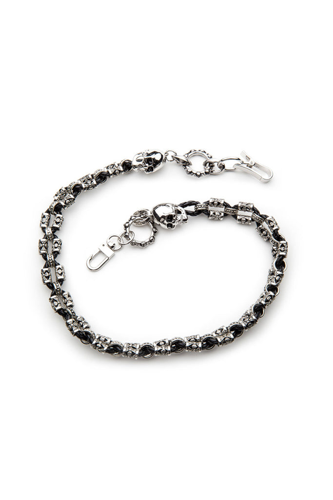 Wallet Chain/Dual Braided Silver 27 Inch: Nice Quality Biker Wallet Chain Leather
WALLET CHAIN,  DUAL BRAIDED 27"
Braided wit