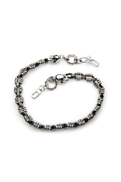Wallet Chain/Dual Braided Silver 27 Inch: Nice Quality Biker Wallet Chain Leather
WALLET CHAIN,  DUAL BRAIDED 27"
Braided wit