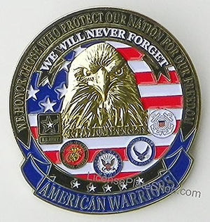 Auto Grill Badge Amer Warriors: Auto Grill Badge Amer WarriorsManufacturer Part Number: MD6128Eagle Emblems MD6128 Car Grill 