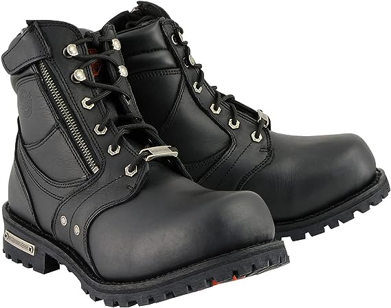 Men's 6" Lace Up Boot With Outside Zipper