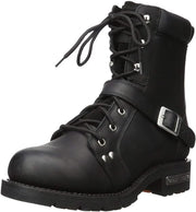 Men's 8" Zipped Boot: Color: Black100% Full-Grain LeatherImportedRubber soleShaft measures approximately Ankle High from arch