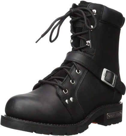 Men's 8" Zipped Boot: Color: Black100% Full-Grain LeatherImportedRubber soleShaft measures approximately Ankle High from arch