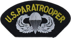 Army Paratrooper: 5x3 inches
Sew or iron on
Quality detailed embroidering on heavy canvas
Perfect for clothing or gear and a 