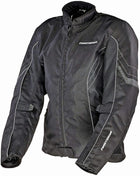 FirstGear Splash Jacket Black: Features:

Premium Cowhide drum dyed, durable and feels great when broken in
Zipper Controlled
