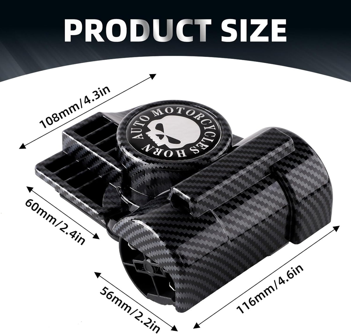 Carbon Fiber Motorcycle Air Horn: 【High volume】: The train horn can emit a strong sound of 150 decibels