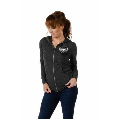 Ladies Harlow Zip-Up Grey: Ladies Harlow Zip-Up Grey