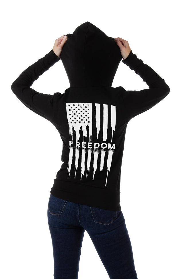 Ladies Bleeding Freedom Zip Up