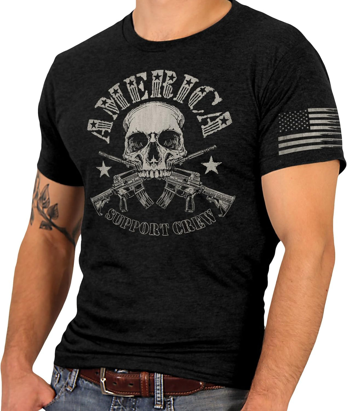 Men's Infidel T-Shirt: FEATURES:

Designed &amp; printed with pride in USA!
4