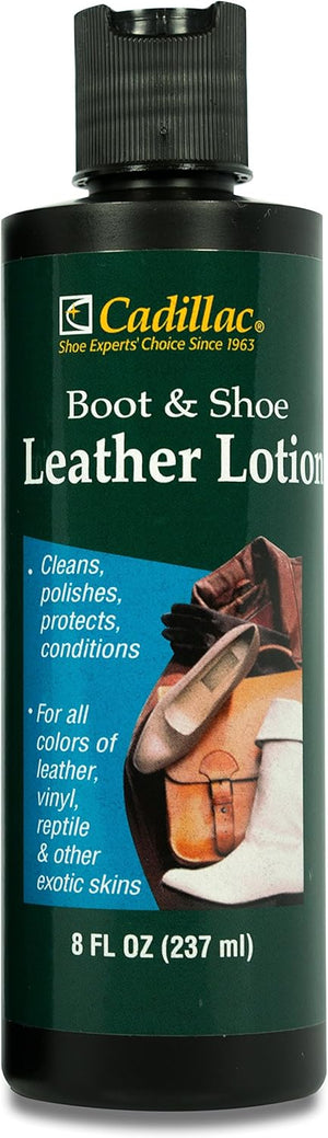 Leather Lotion: WIDE RANGING USE: Cadillac Boot and Shoe Leather Lotion is the perfect solution to revitalize handbags, purse