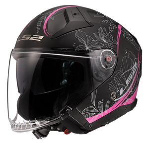 LS2 Infinity II Open Face Helmet Lotus Graphic: The LS2 Infinity offers that ultimate sense of freedom riders want, wrapped i